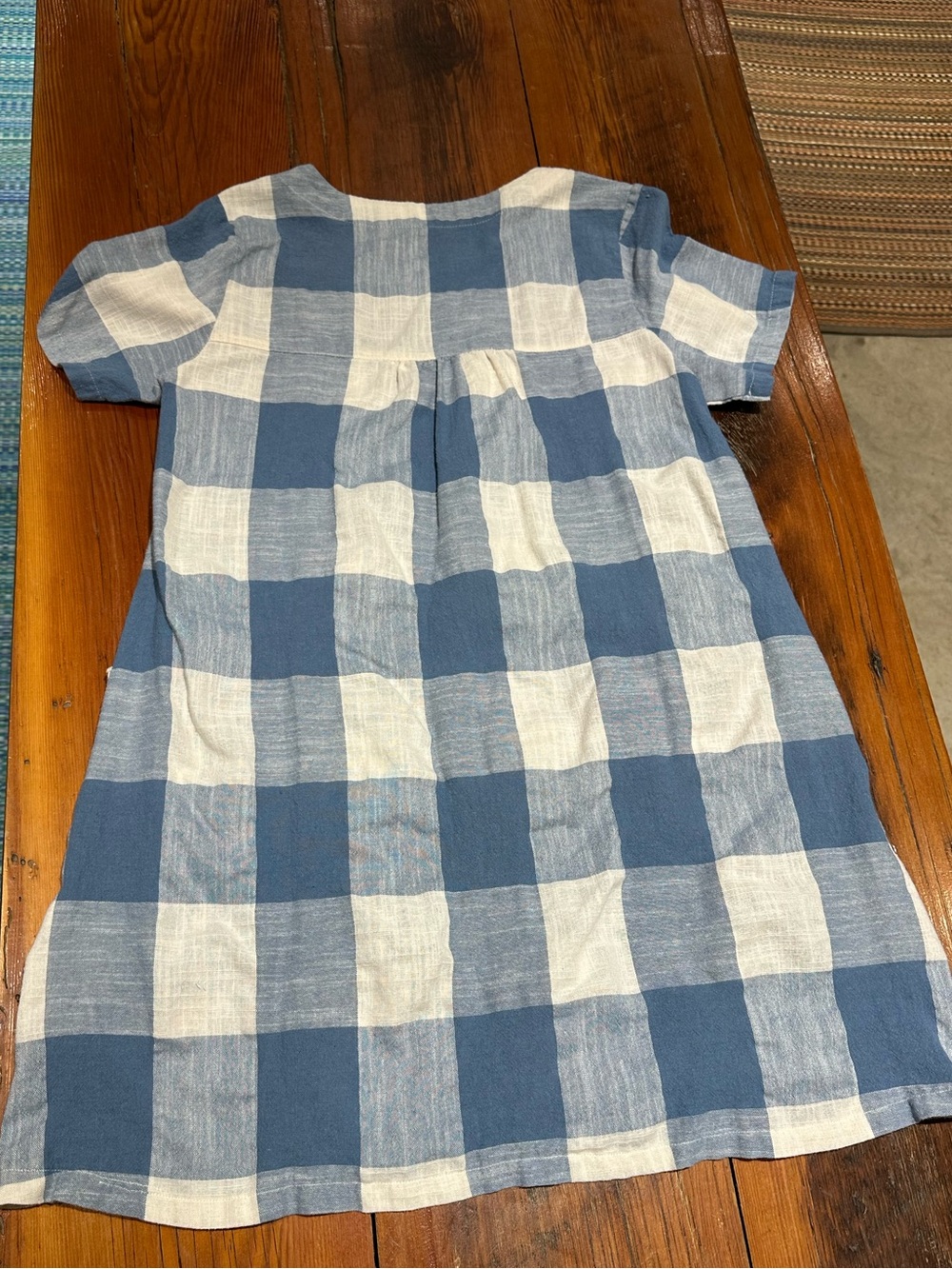 Summer Dress, Blue & White Check, Women's Med - Picture 2 of 6